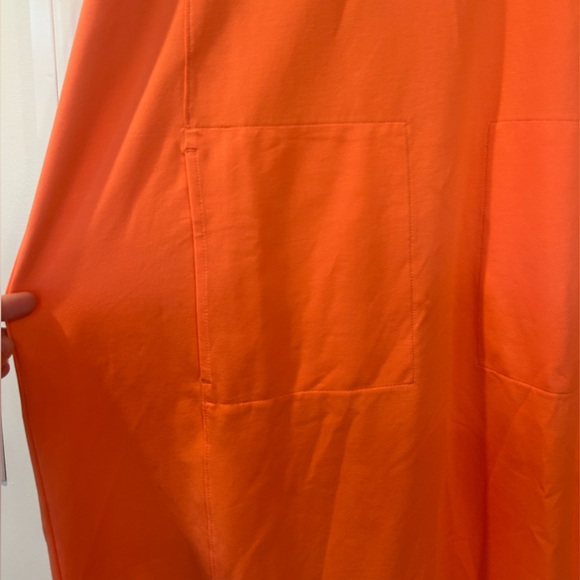 Eileen Fisher T Shirt Dress Womens Small Orange Organic Cotton Shift Mid Length - Picture 3 of 11